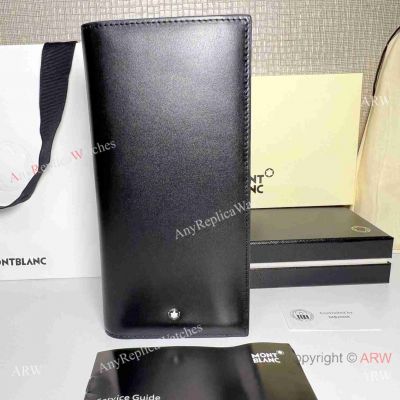 Copy Montblanc Meisterstuck Mens Leather 14cc Long Bifold Card Wallet Soft